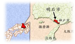 明石市の地図です。